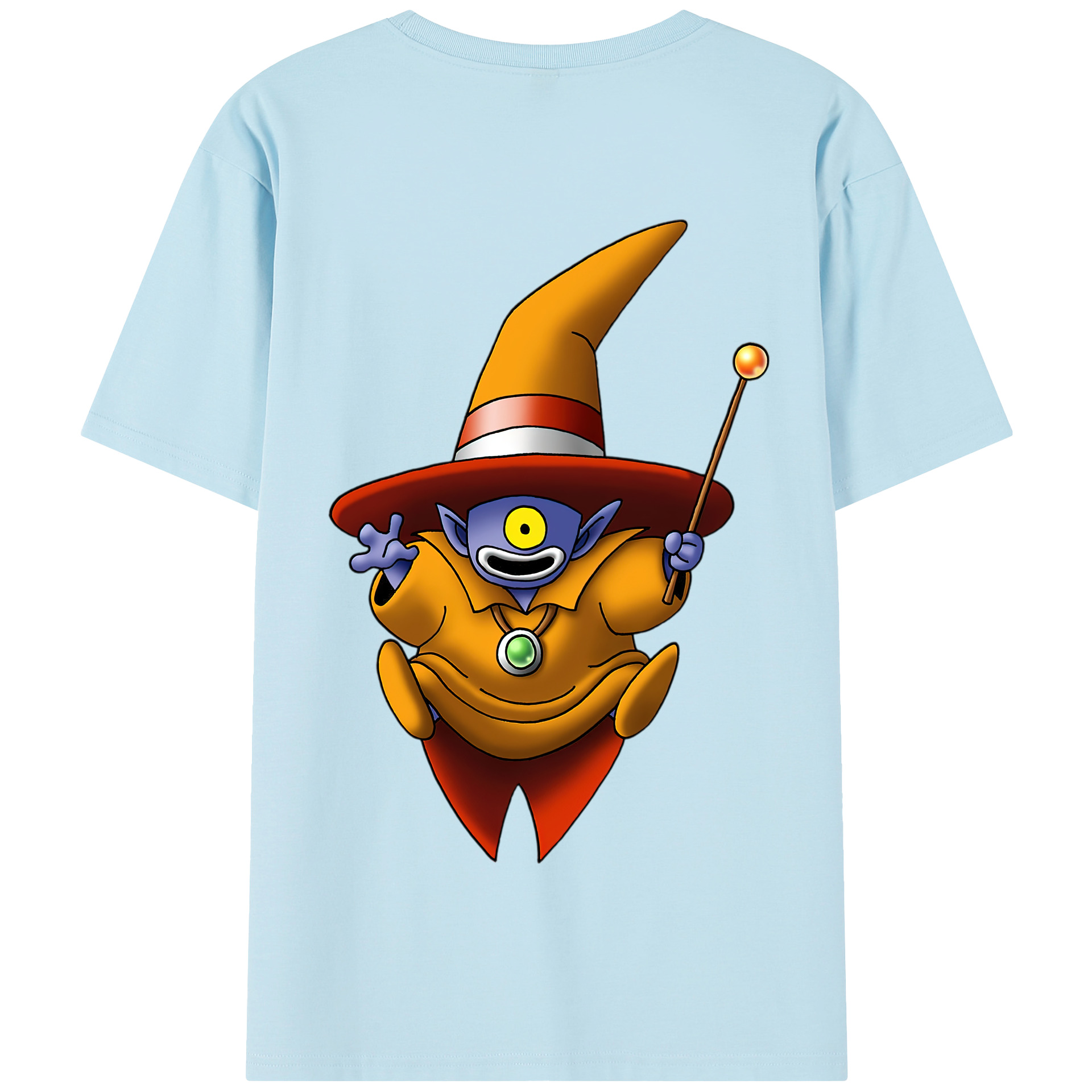 （画像用） ドラゴンクエスト Doragon Kuesuto Dragon Quest 綿100％半袖Tシャツ（背面プリント）